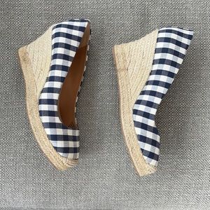 New J.Crew gingham espadrilles